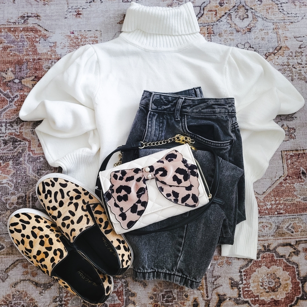 French Connection wide sleeve turtleneck top